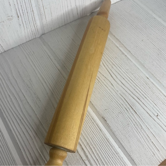 Vintage Baribo Maid Rolling Pin Hardwood 16.5” - Picture 6 of 9